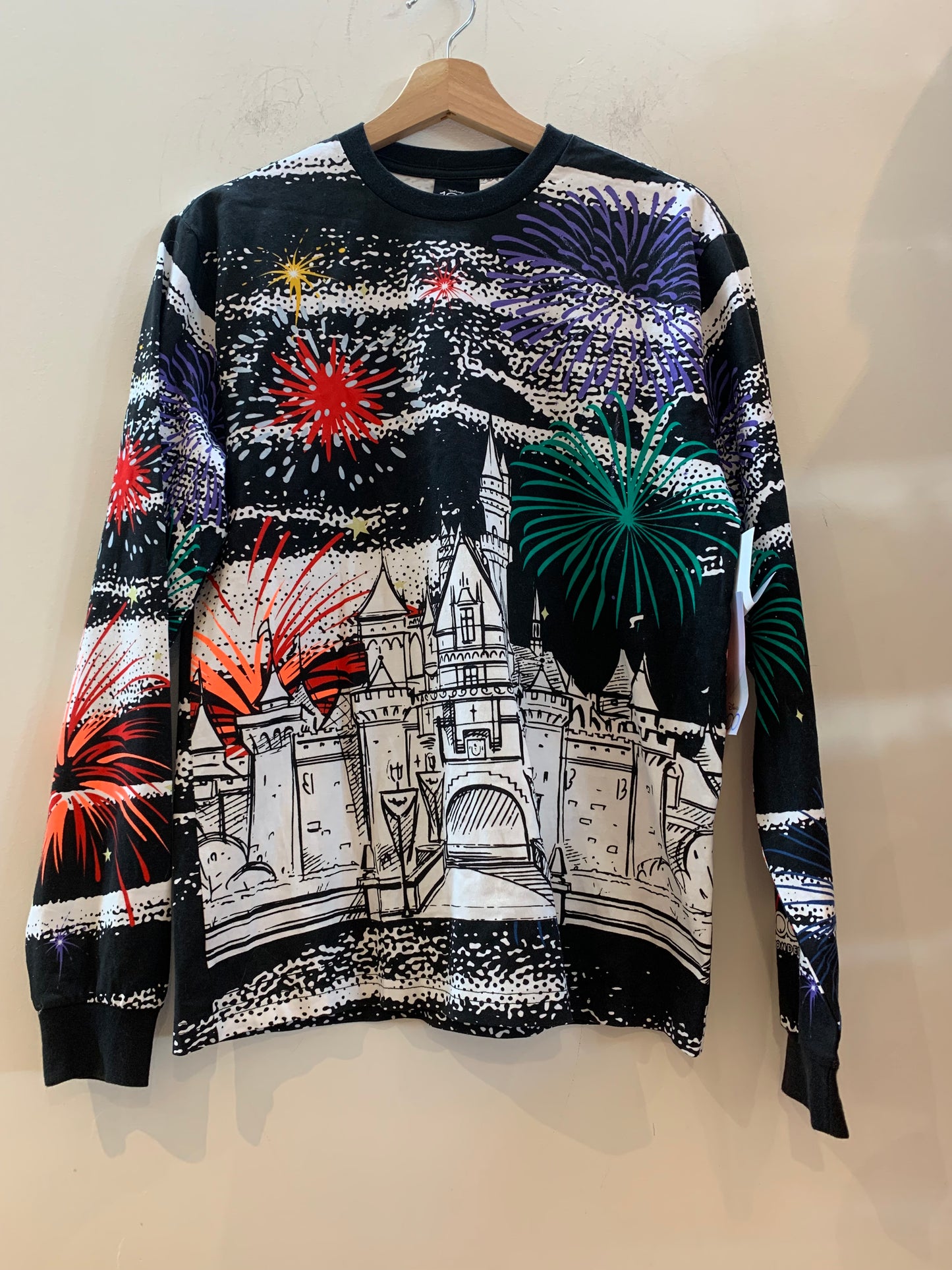 Disney 2003 Long Sleeve Thick Shirt All Over Print (BNWT) - Size Small