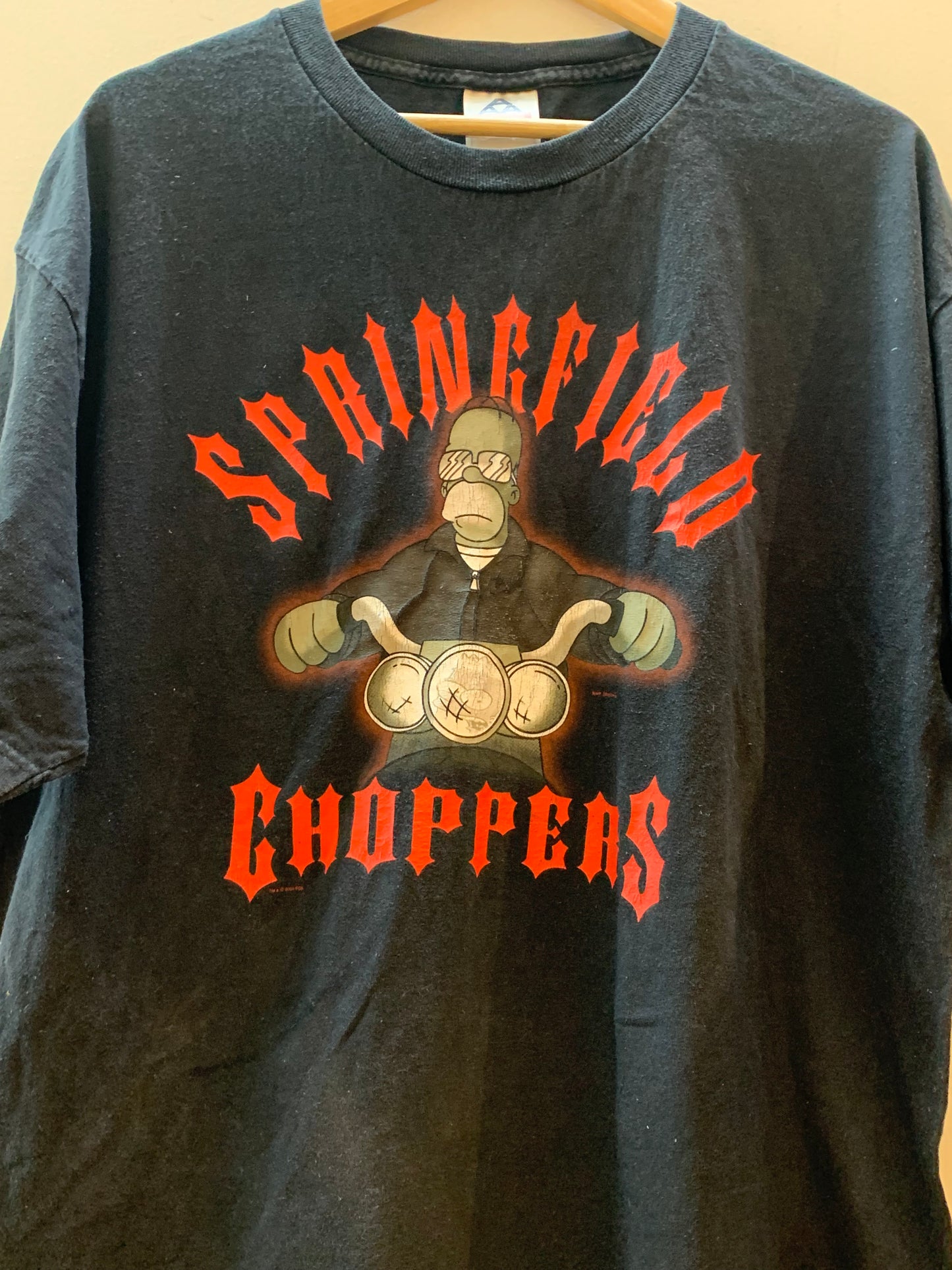 ALStyle Apparel and Activewear Simpsons Vintage 2004 Springfield Choppers T-Shirt - XL