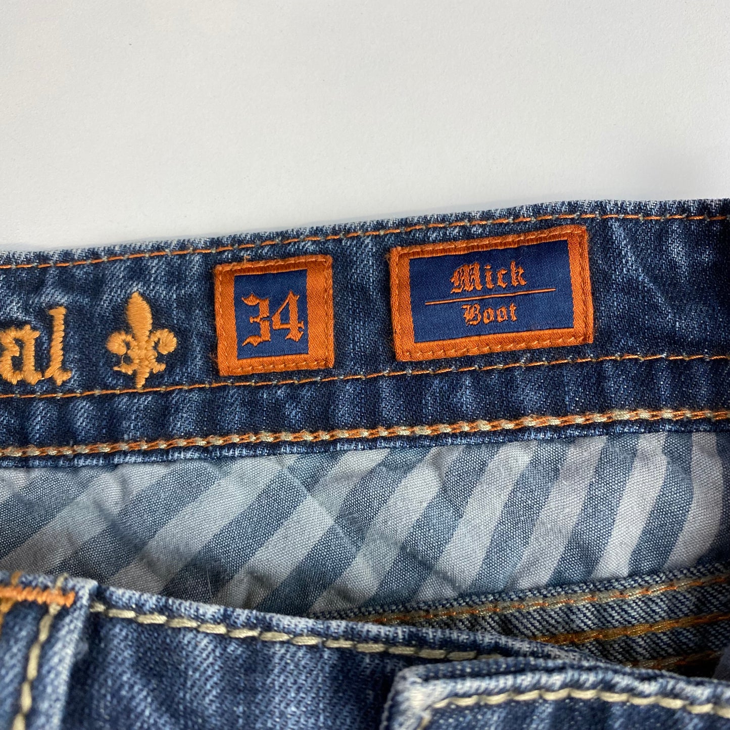 Rock Revival Bootcut Men’s Denim Jeans "Mick" Blue - Size 34