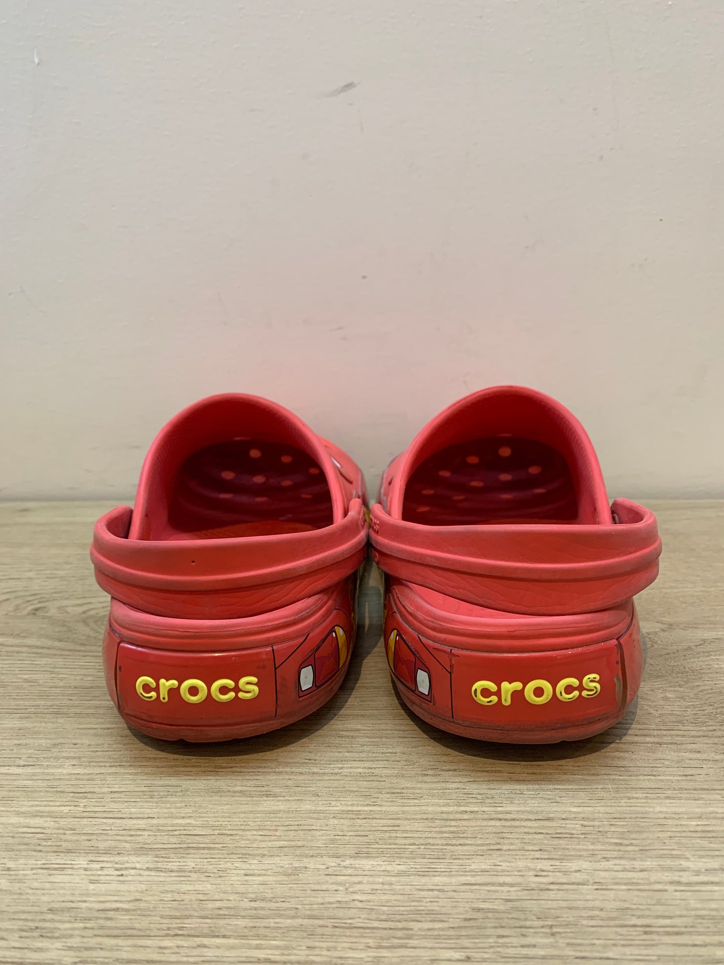 Crocs Lightning McQueen Clog Shoe Red - Size 6W/8M