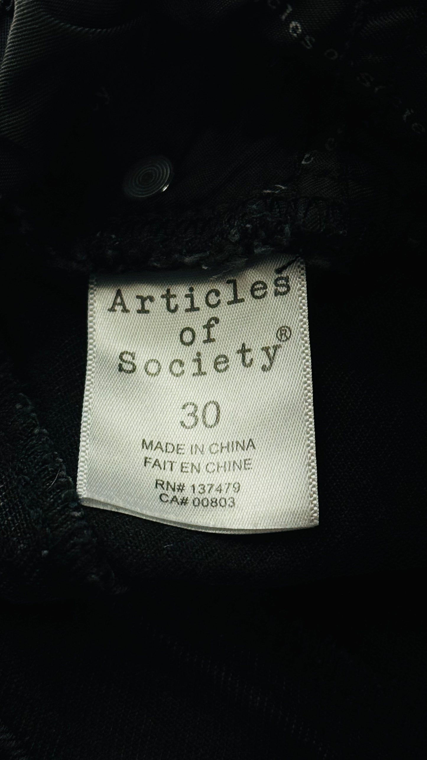 Articles of Society Women’s Denim Shorts Black - Size Medium