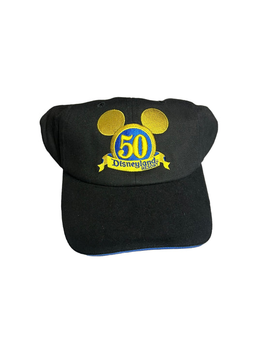 Disneyland Resort Ball Cap 50 Year Anniversary Edition Black & Gold - Size Adult