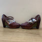 John Fluevog Simone wine platform heels size 6