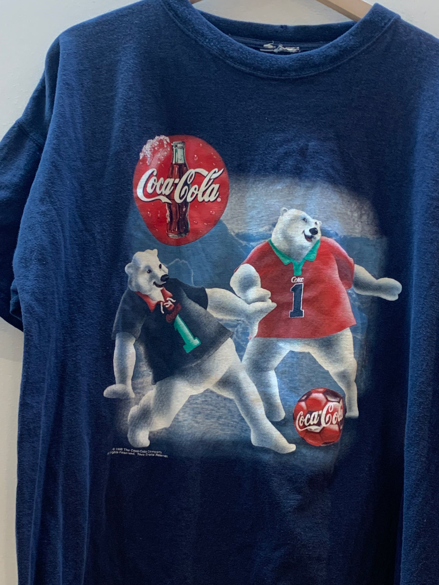 Coca Cola Vintage Polar Bear T-Shirt 1998 Black - Size XL