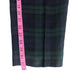 Pure New Wool Vintage Plaid Women's Trousers Blue & Green - Size Petite