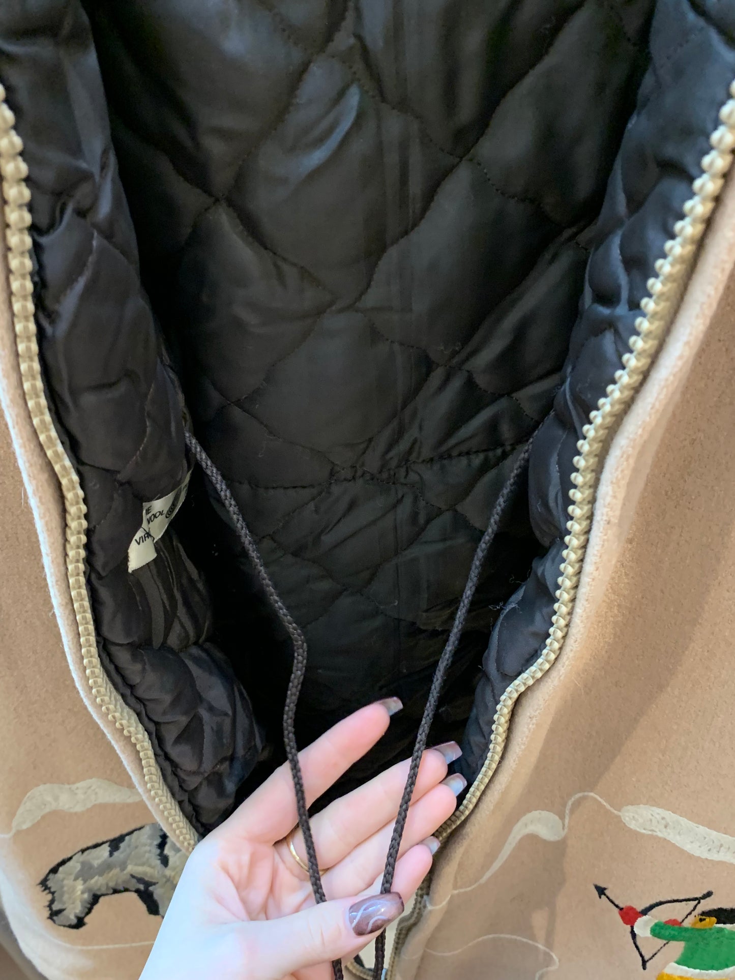 Northern Sun Vintage Gemini with Fur Hood Trim Inuit Eskimo Parka Coat - Large