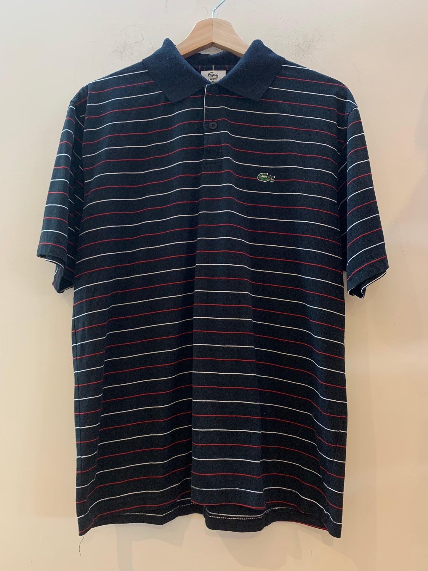 Lacoste Polo Shirt Stripe Blue - Size Men’s XL