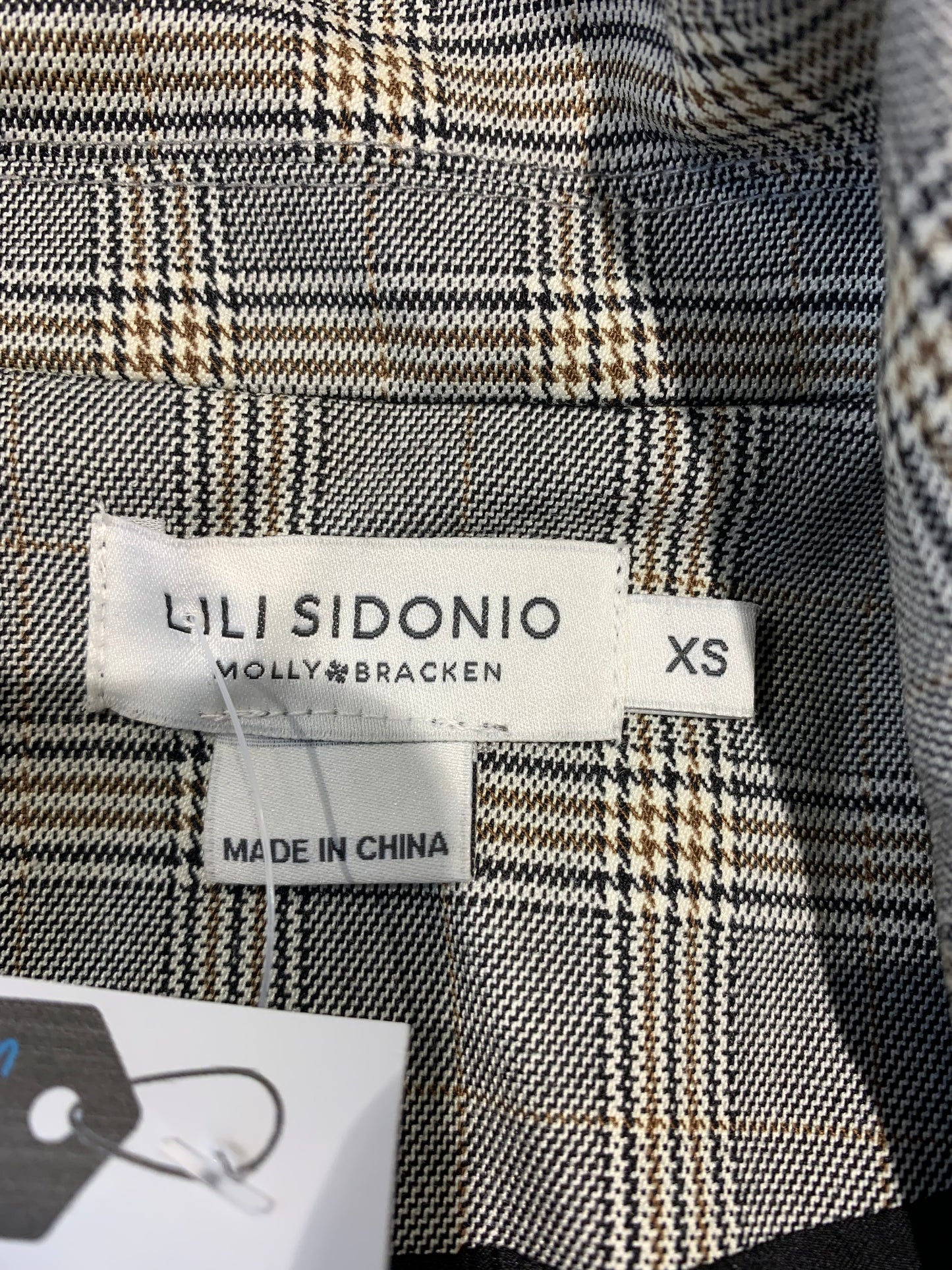 Lili Sidonio Fringe-Trim Plaid Blazer Grey Check - Women's Size XS