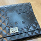 Hello Kitty Quilted Leather Shoulder Bag Chain Strap Crossbody Black