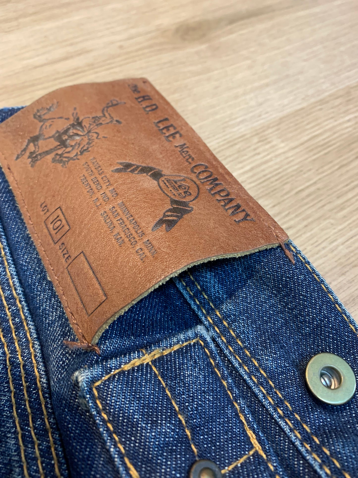 Lee "1920s" 101 B Straight Leg Denim Jeans Cowboy Tall Blue - Size 30 x 36