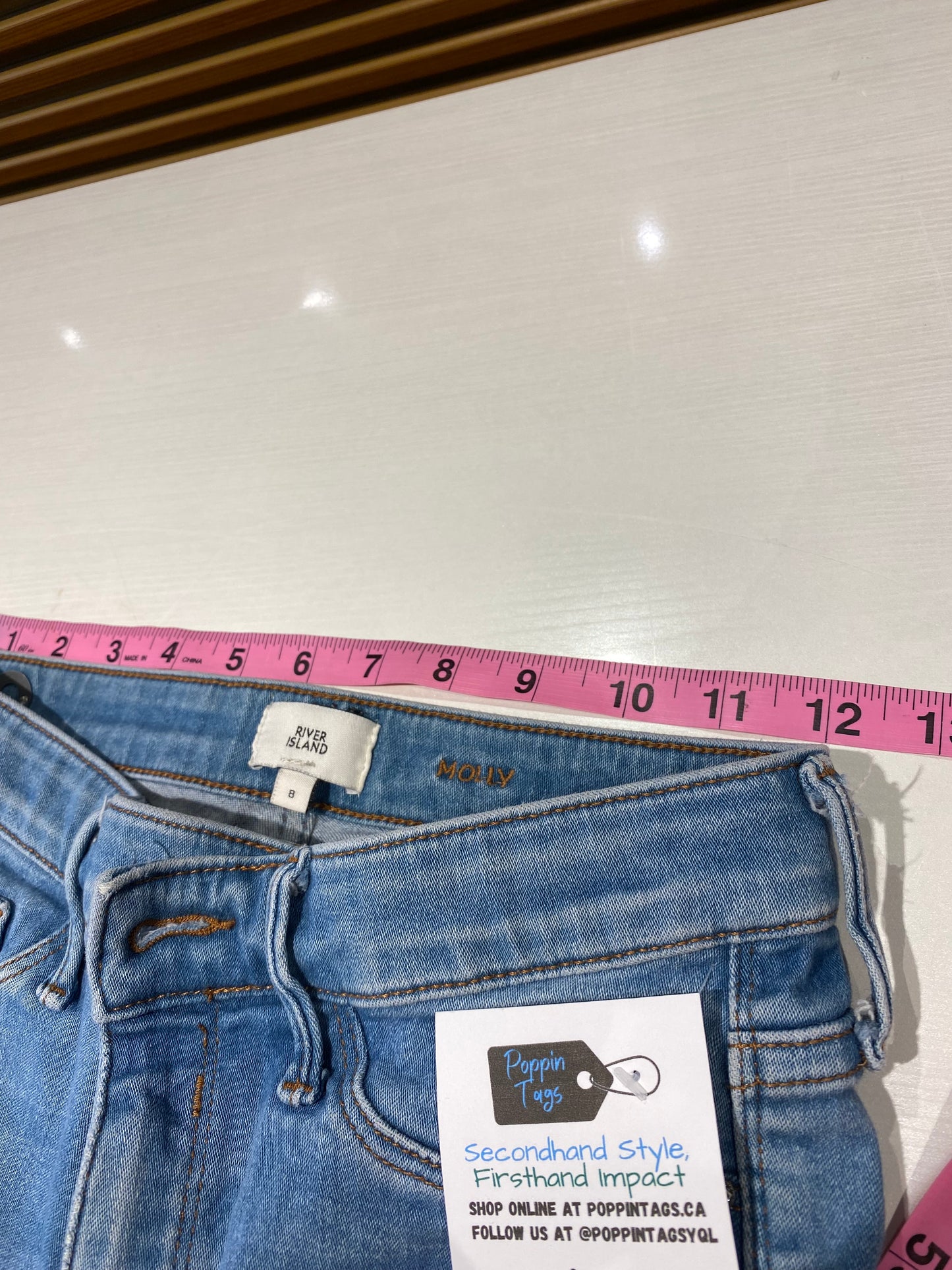 River Island Molly Denim Jeans Blue - Women's Size 8