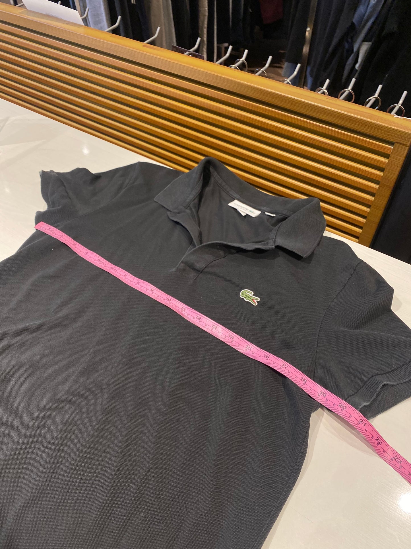 Lacoste Collor Polo Shirt Black - Men's Size Large