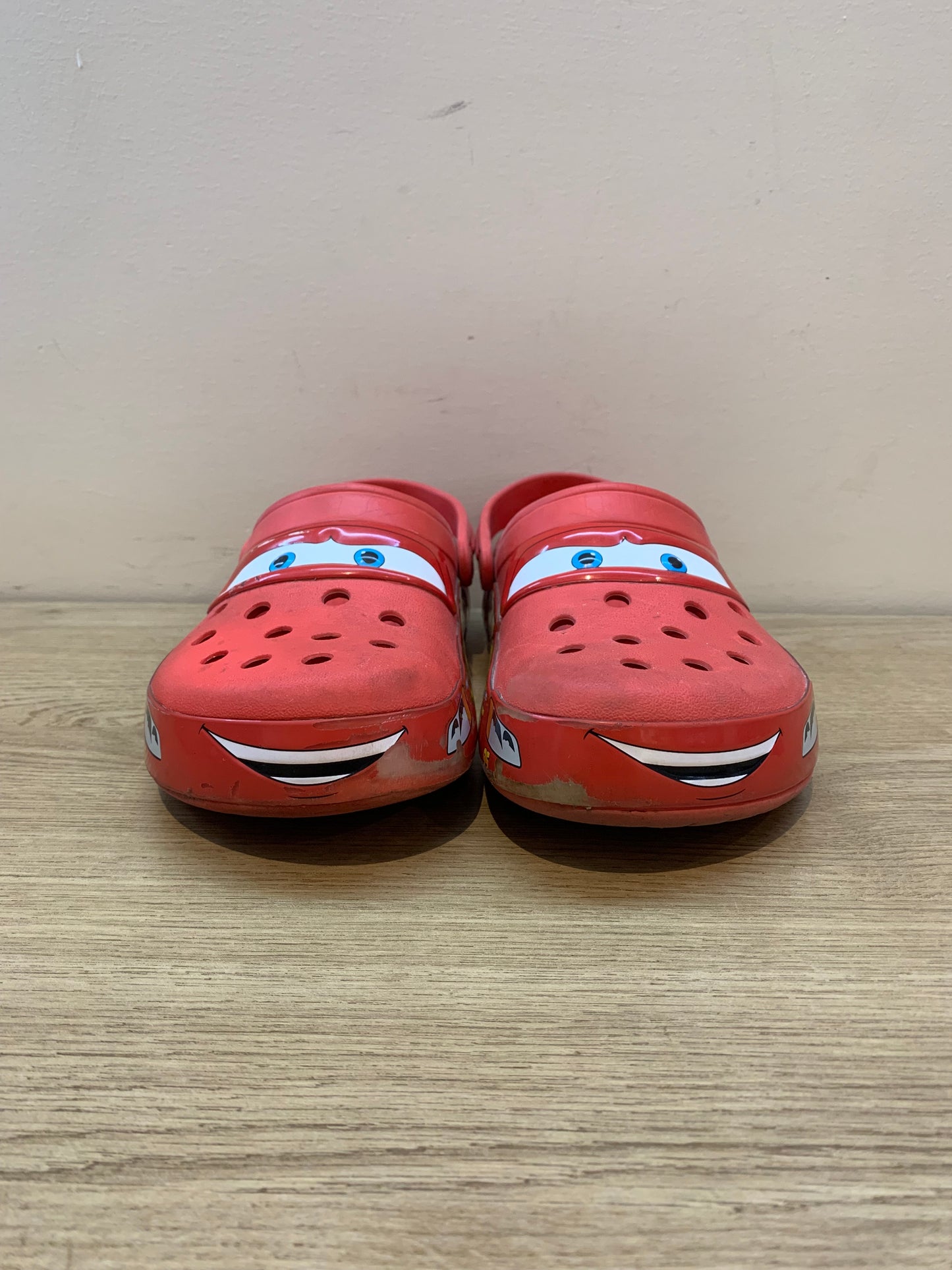 Crocs Lightning McQueen Clog Shoe Red - Size 6W/8M