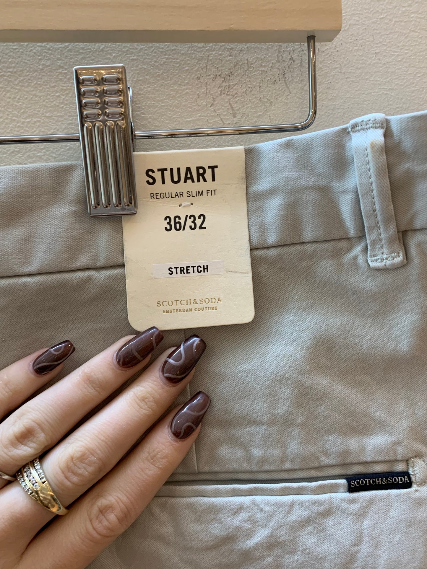Scotch And Soda Stuart Stretch Chinos Regular Slim Fit - Size 36 x 32