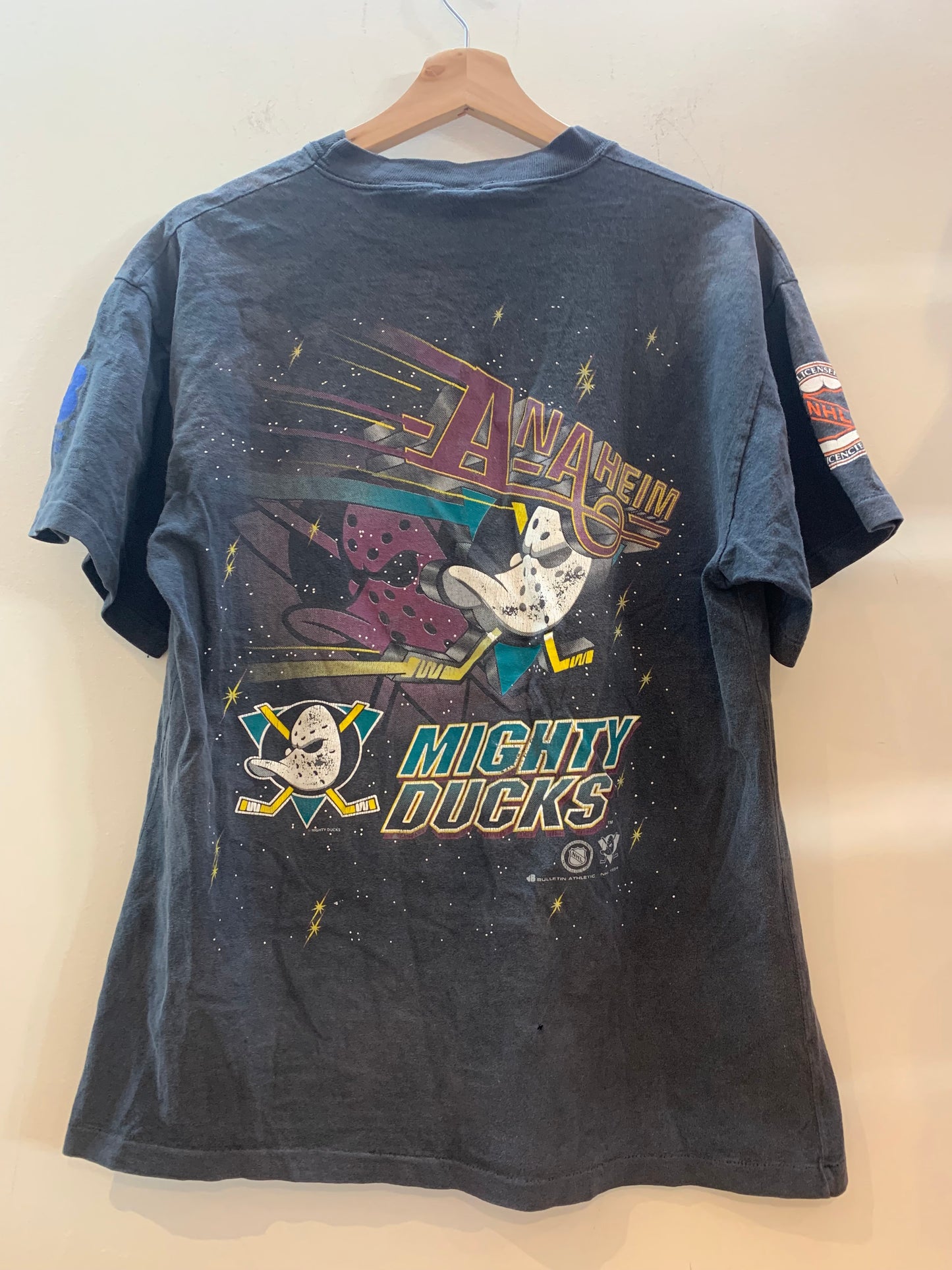 Mighty Ducks Vintage 1994 Bulletin Goalie Tee Shirt Youth - Men's Size M