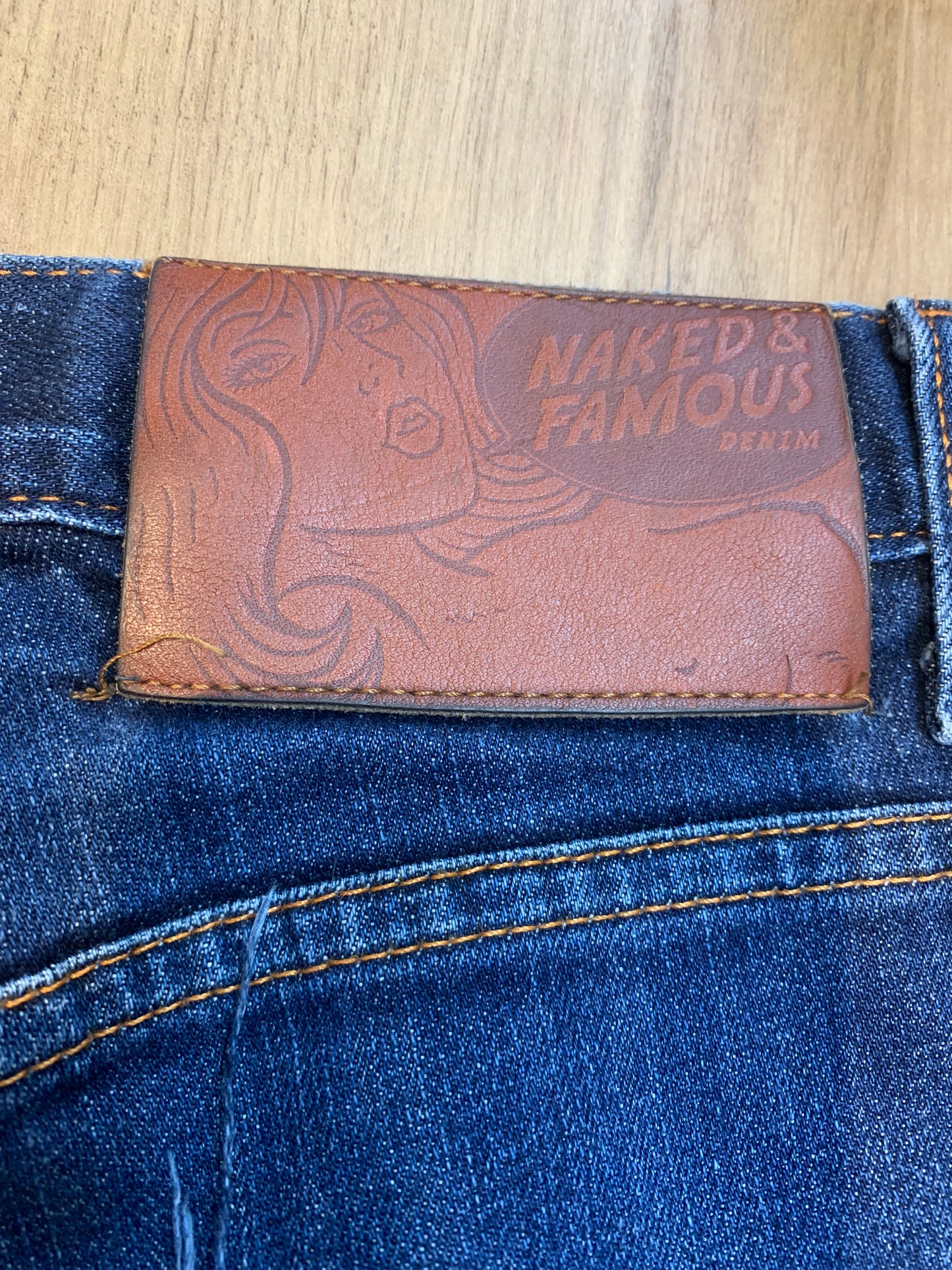 Naked & Famous Denim Easy Guy Denim Jeans Blue - Size 33 x 30