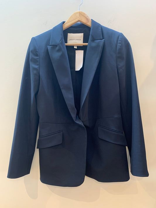 Judith & Charles Oversized Blazer Navy Blue - Size 6