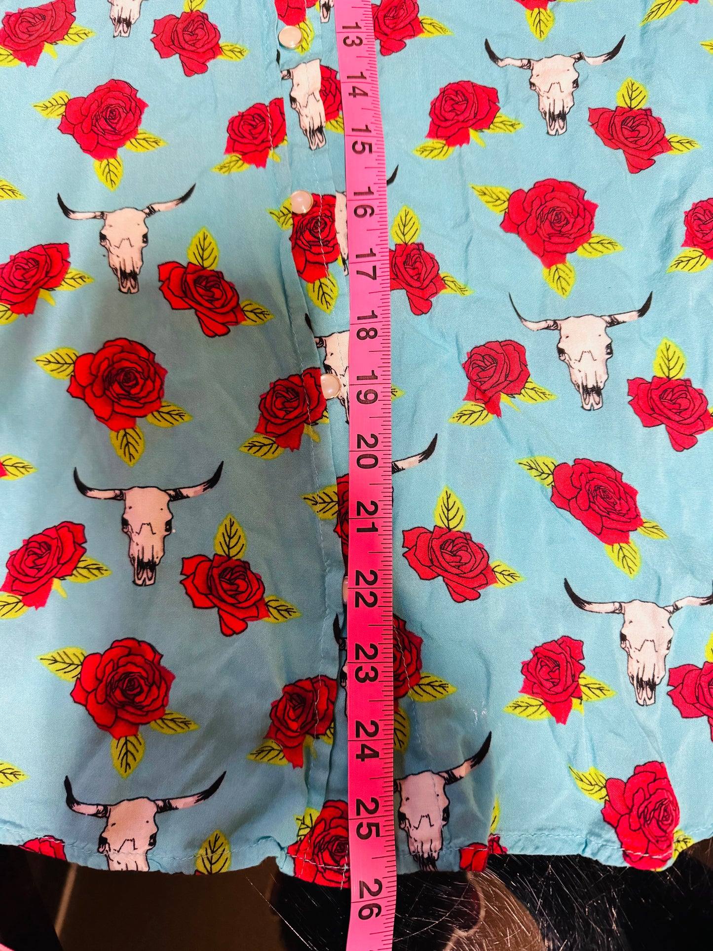 Roper Women’s Shirt Steer Head & Roses Multicolor - Size XL