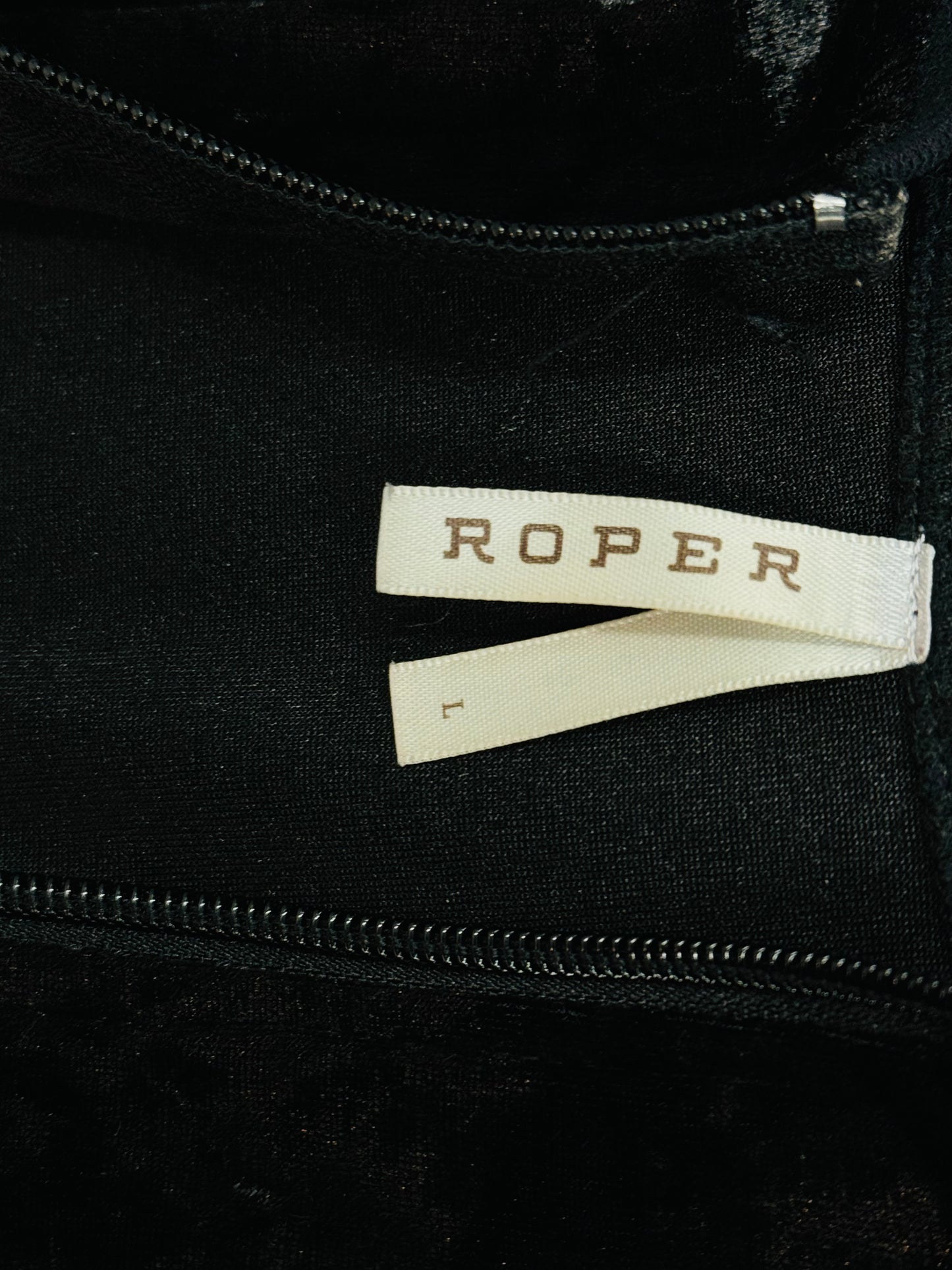 Roper Ladies Crushed Velvet Bomber Jacket Black - Size Large