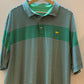 Masters Tech Golf Polo Shirt Green Stripes - Men's Size XXL