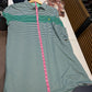 Masters Tech Golf Polo Shirt Green Stripes - Men's Size XXL