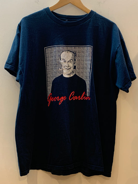 George Carlin Vintage Double Sided T-Shirt Black - Men's Size L