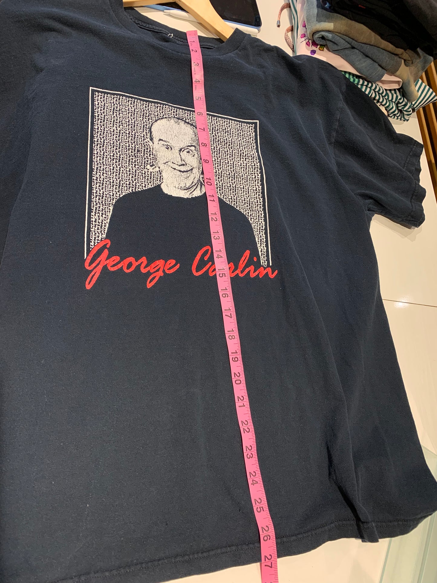 George Carlin Vintage Double Sided T-Shirt Black - Men's Size L