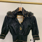 Baby Phat by Kimora Lee Simmons Curved Cat Logo Zip-up Jacket Black - Size S