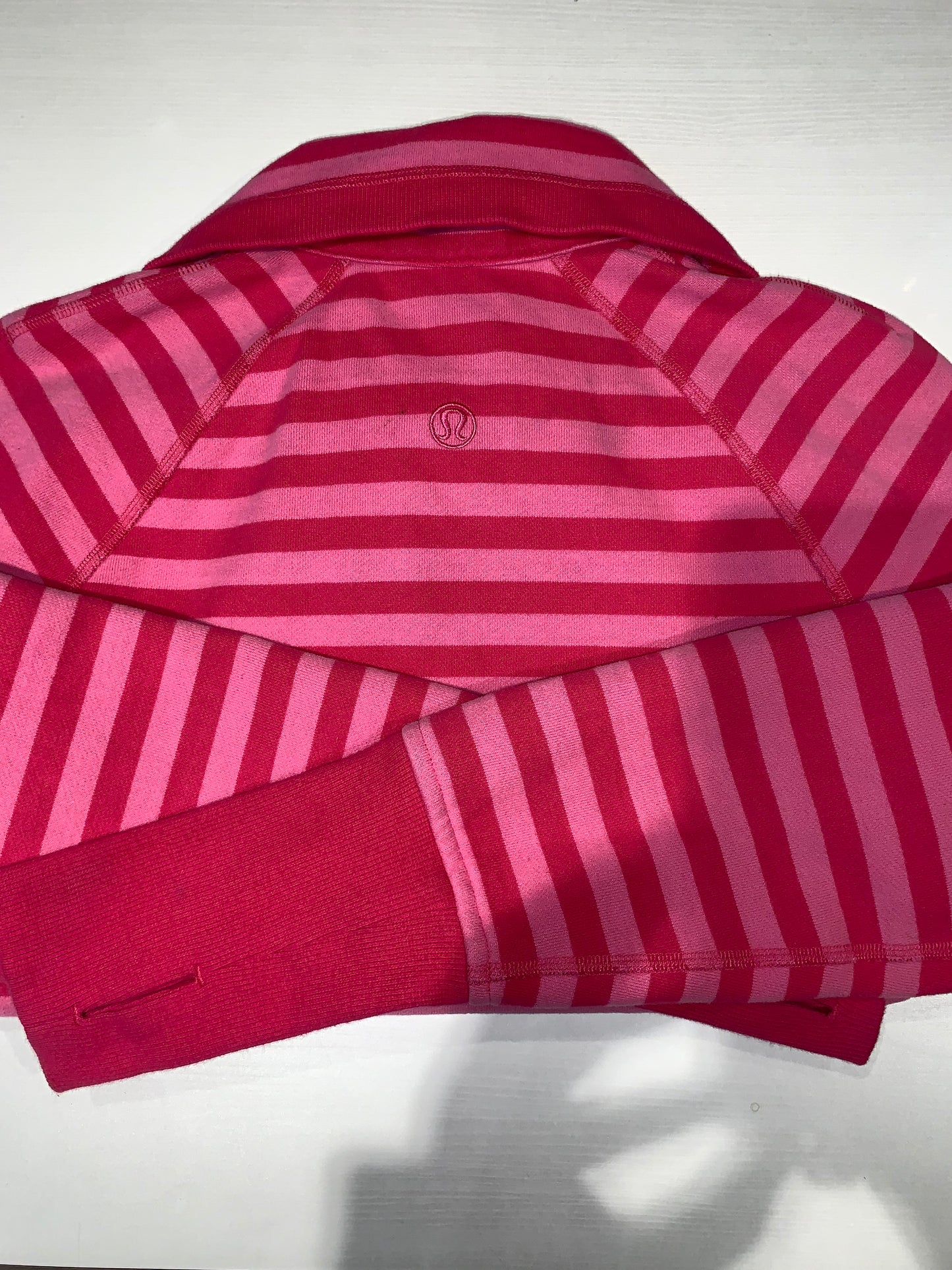 Lululemon Vintage Scuba Jacket Stripes Pink - Size 6