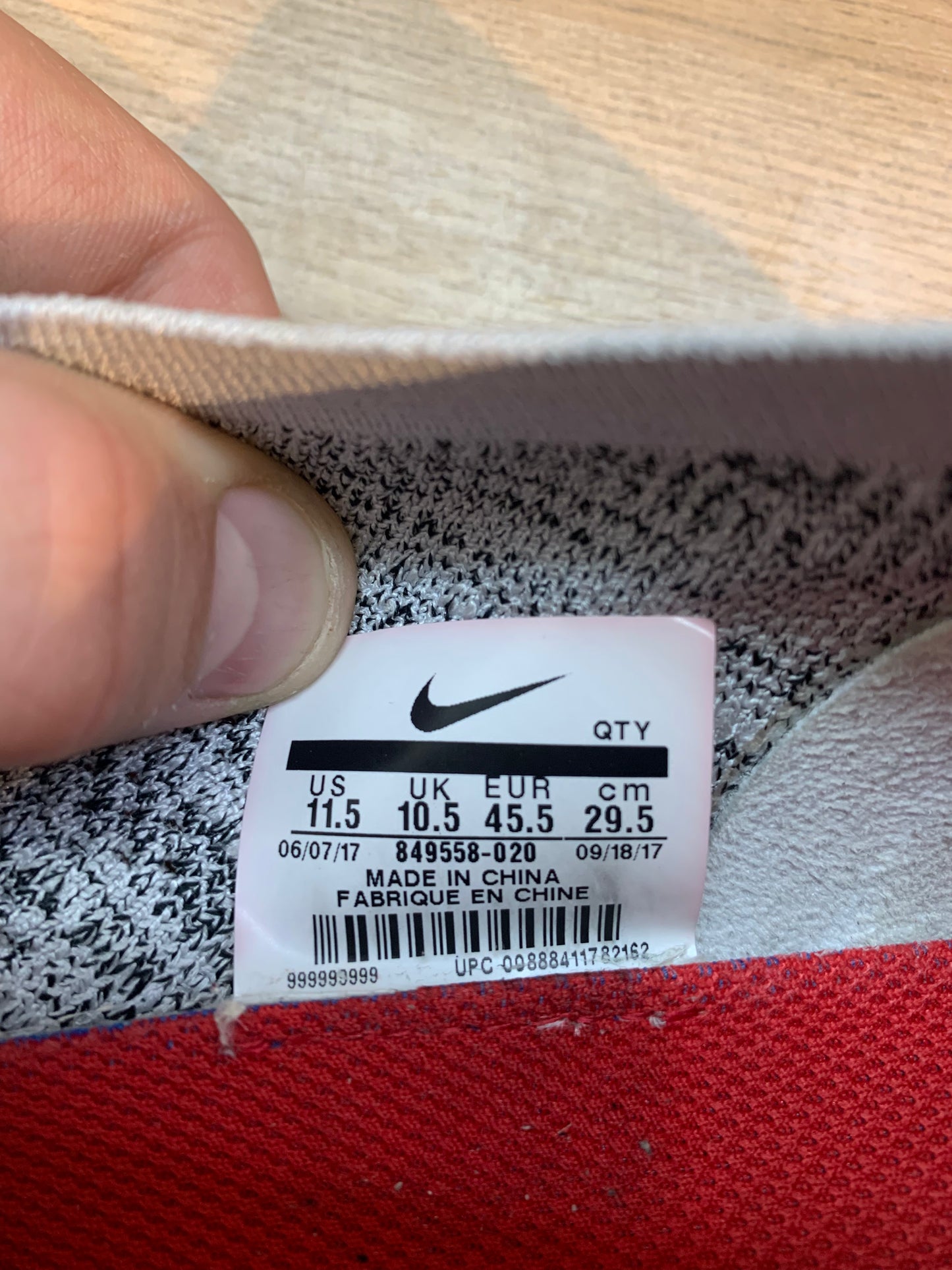 Nike Air Vapor Max Heritage OG Grey and Red - Men's Size 11.5