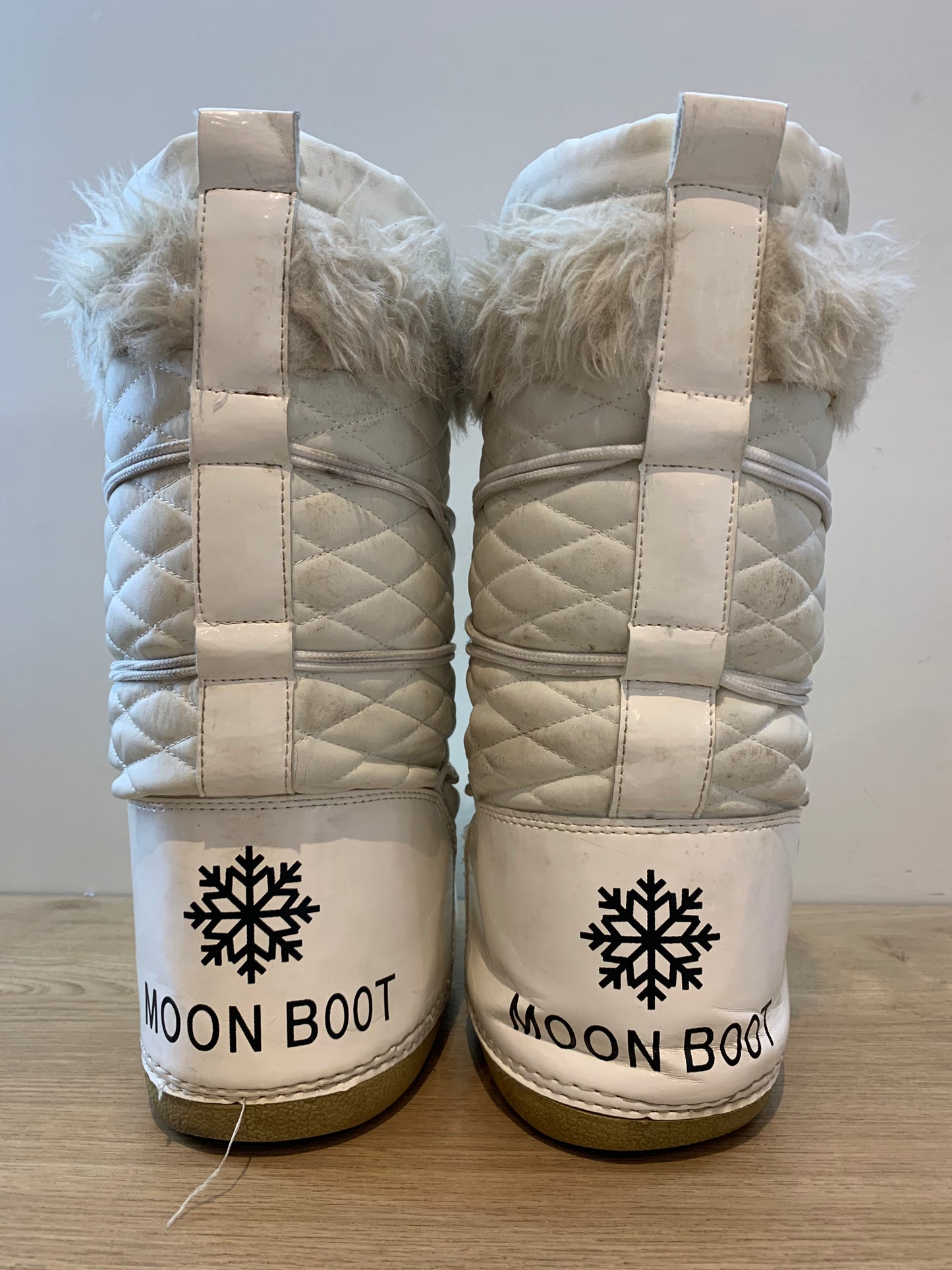 Moon Boot Icon Faux Fur Boots White - Size 38/40