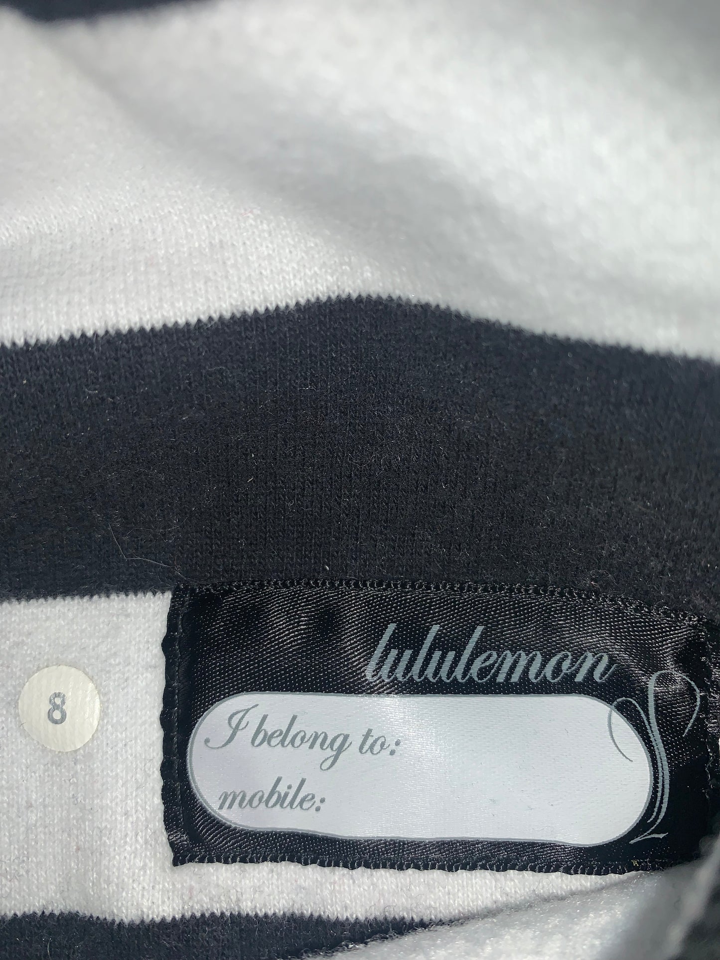 Lululemon (Rare) Scuba Hoodie Red Cuff Striped Black/White - Size 8