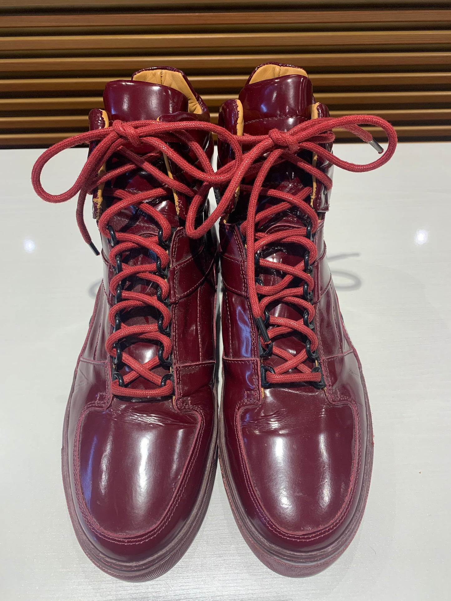 John Fluevog Lopro Quest Shoes Sneakers Red Wine - Men's Size 9