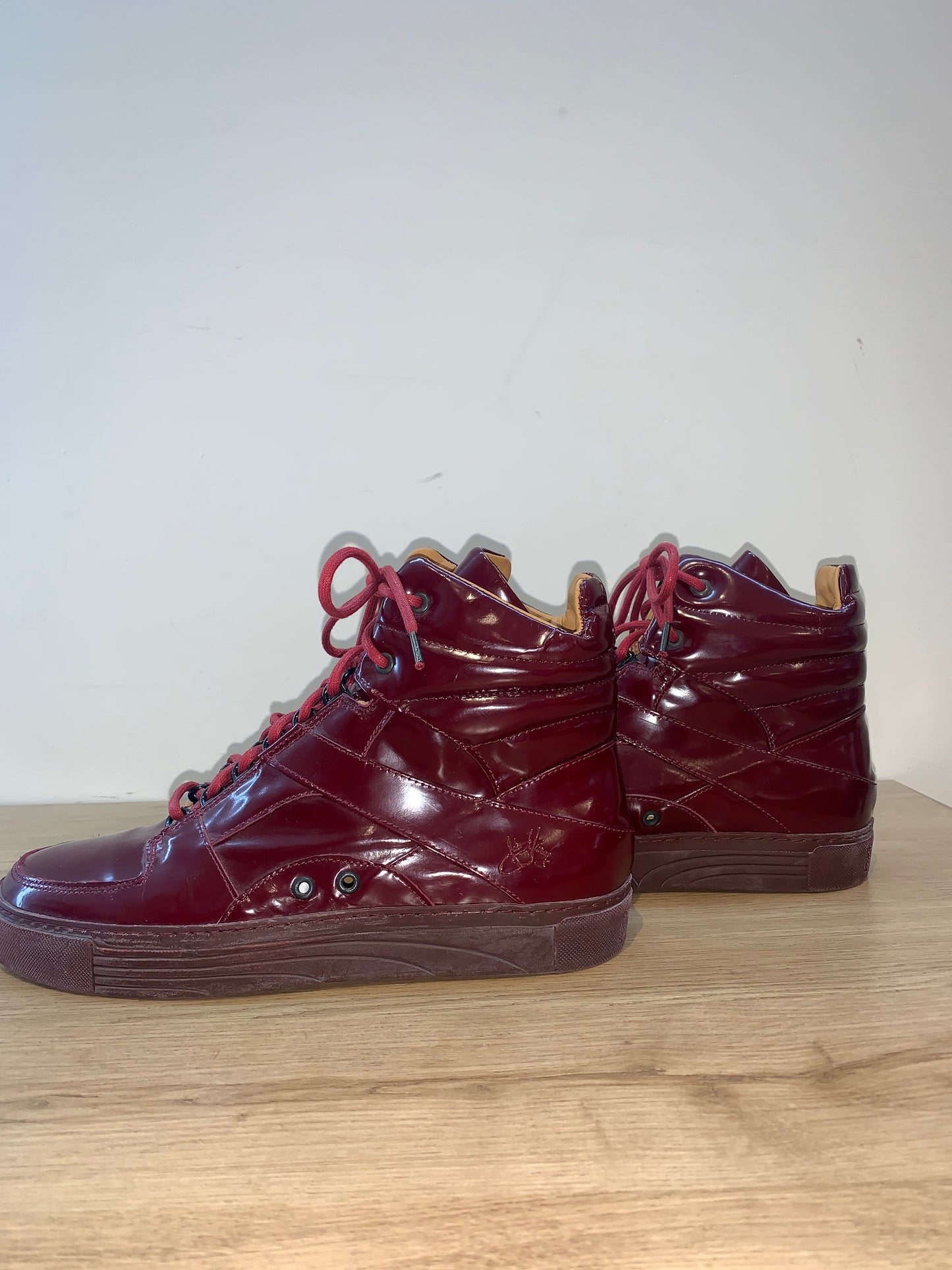 John Fluevog Lopro Quest Shoes Sneakers Red Wine - Men's Size 9