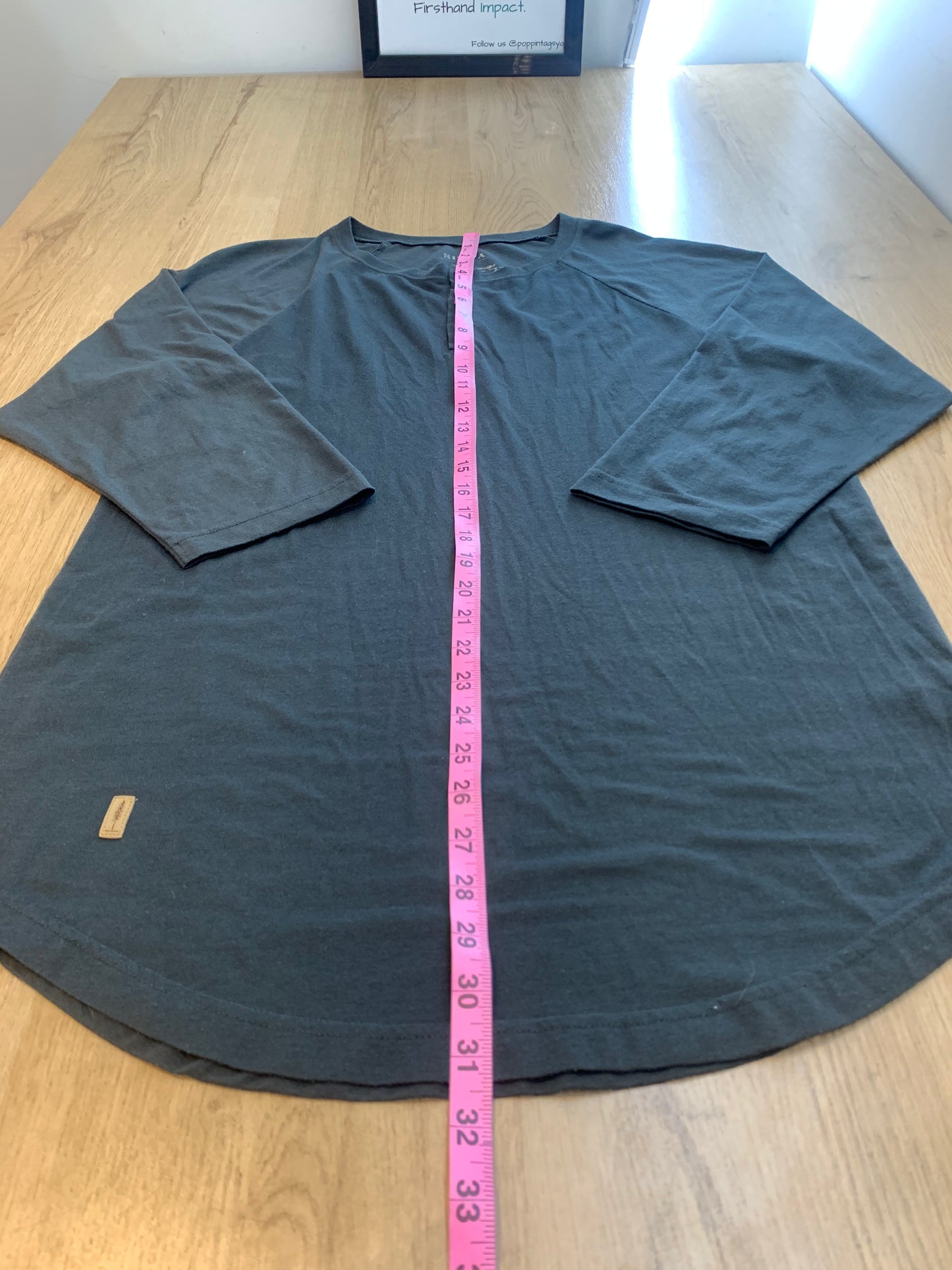 Sitka Three-Quarter Sleeve Henley Shirt Black - Men’s Size Large