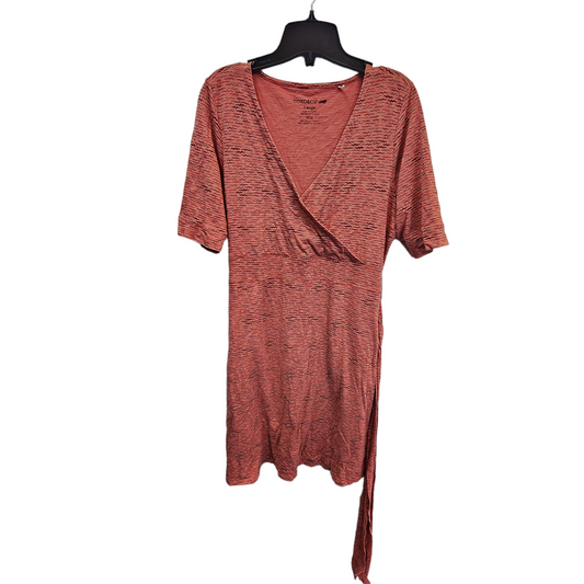 Toad & Co. Women's V-Neck Dress with Pockets and Belt Rust - Size Large
