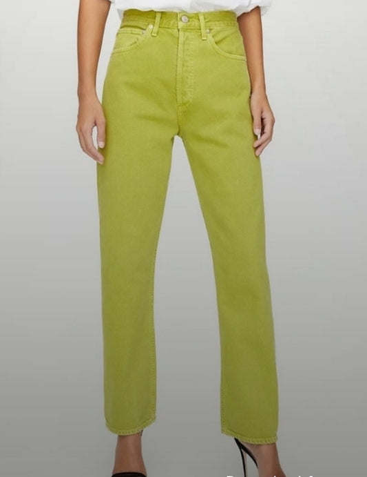 Agolde Denim Straight High Rise Women's Jeans Green - Size 23
