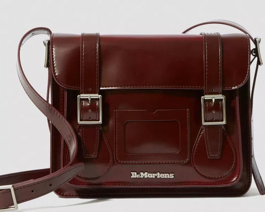 Dr. Martens 11 Inch Leather Satchel Messenger Bag Brown