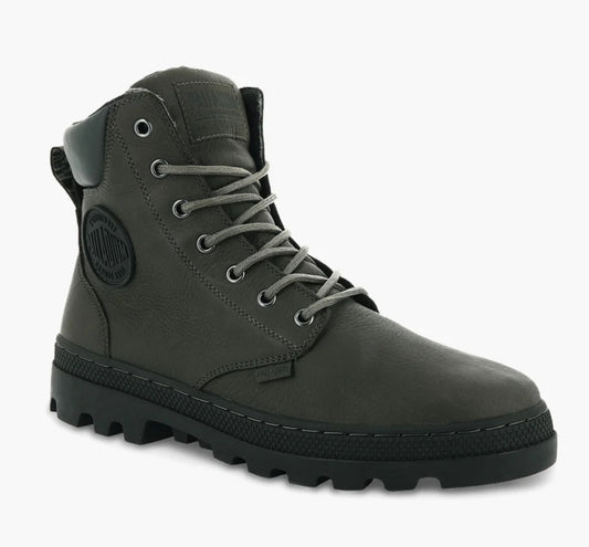 Palladium Pallabosse SC WP Leather Boots (Brand New) Grey - Size 8.5