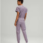 Lululemon Stretch Travel Woven Women's Jumpsuit Dusky Lavender - Size 8