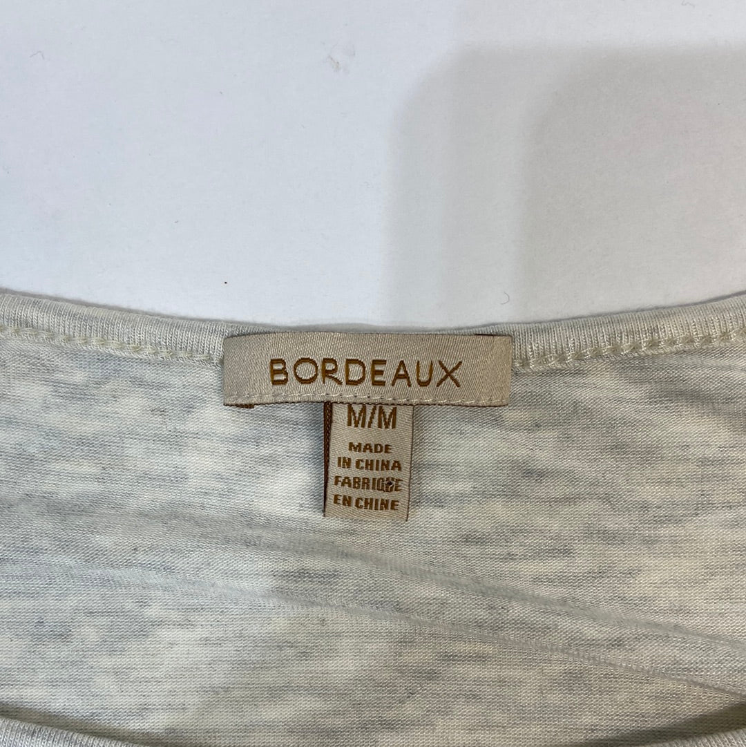 Bordeaux Sleeveless Top Light Gray - Size M