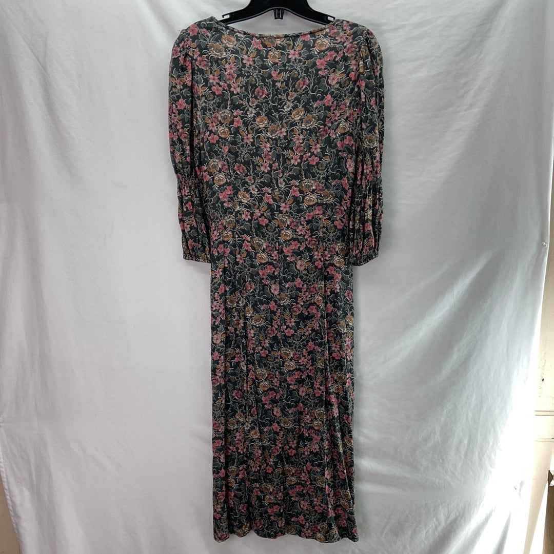 Saltwater Luxe Floral Button Up Dress - Size S