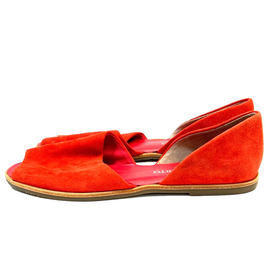 Franco Sarto Women's Suede Flats Red - Size 7.5