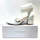 Dream Pairs Annee Pointed Toe Low Chunky Heels Pump Shoes White - Size 7.5