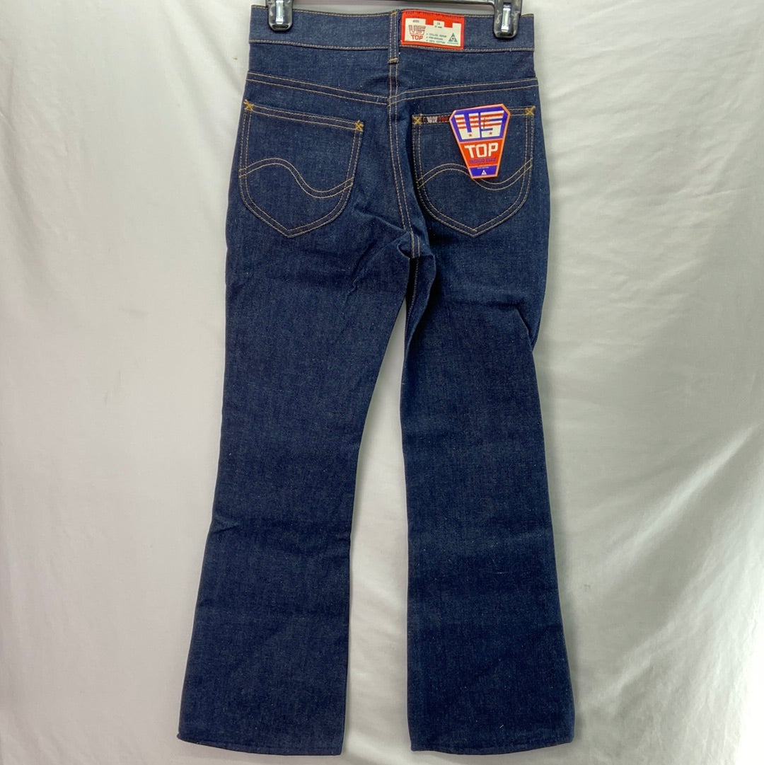 Vintage US Top Women's Flared Denim Jeans Medium Washed - Size S