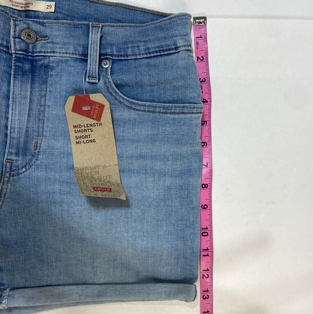 Levi's women's best sale mid length shorts