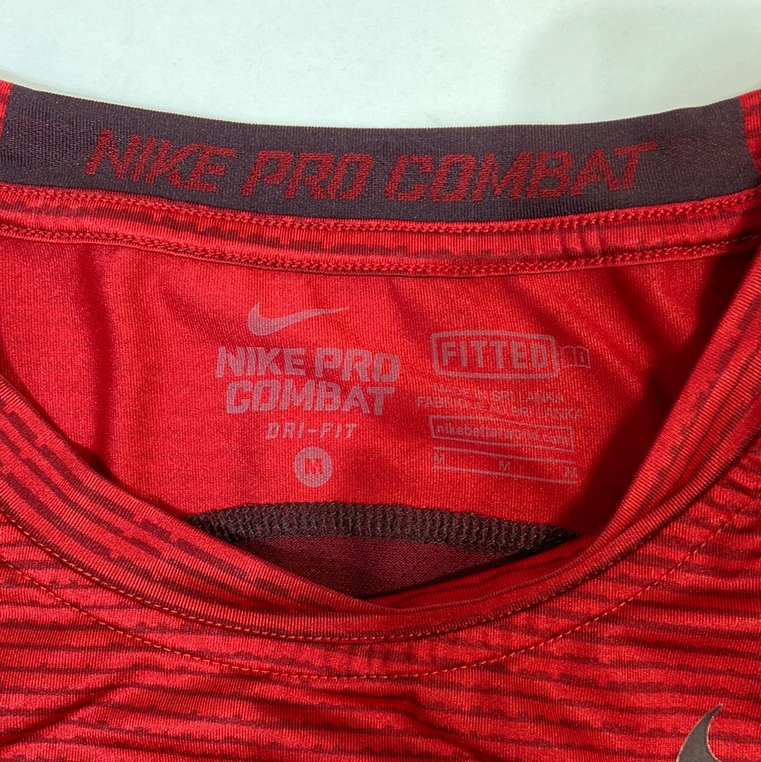 Nike pro combat fitted shirt online