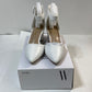 Dream Pairs Annee Pointed Toe Low Chunky Heels Pump Shoes White - Size 7.5