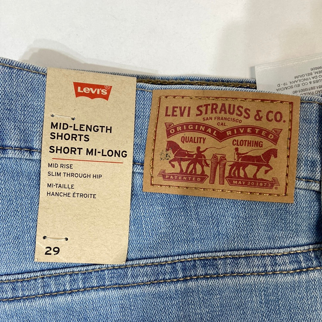 Levi’s Mid-Length Denim Shorts Light Blue - Size 29