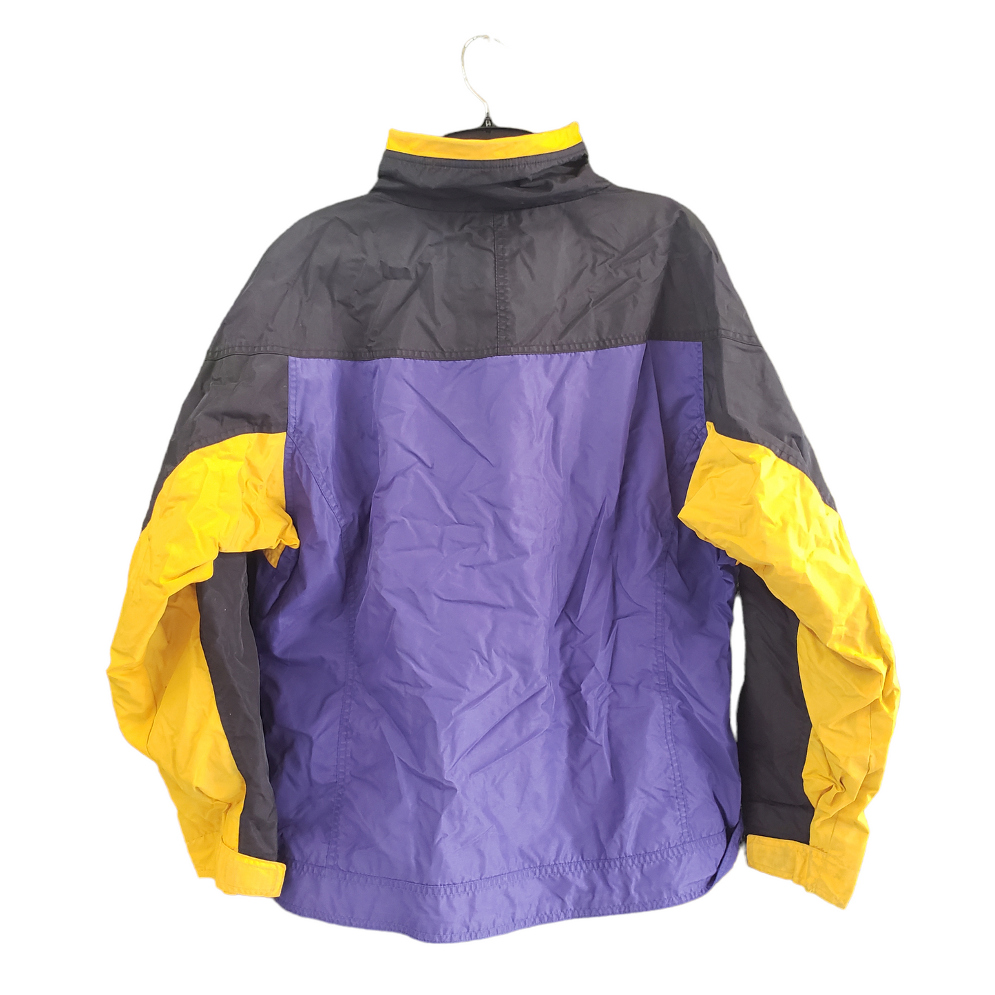 Columbia Vintage Windbreaker Women's Jacket Purple/Black/Yellow - Size Medium